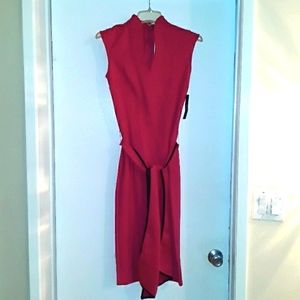 NEW, New York & Co Hot Pink Dress, with tie, Never been worn.